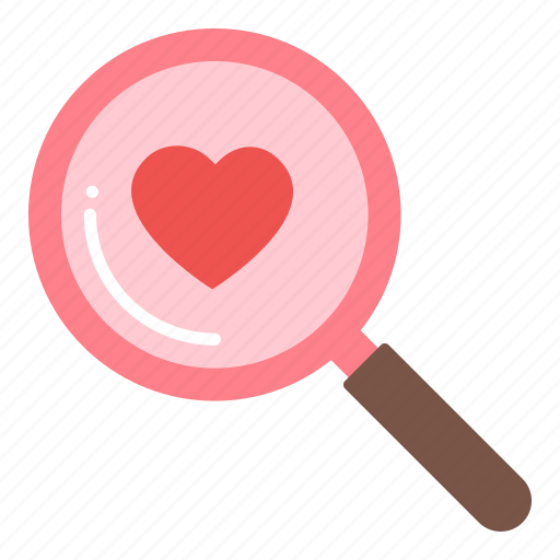 Glass, heart, love, magnifying icon - Download on Iconfinder