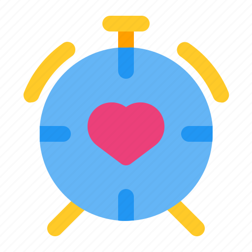 Alarm, clock, heart, love, romance, time, wedding icon - Download on Iconfinder