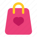 bag, heart, love, romance, shop, shopping, valentine