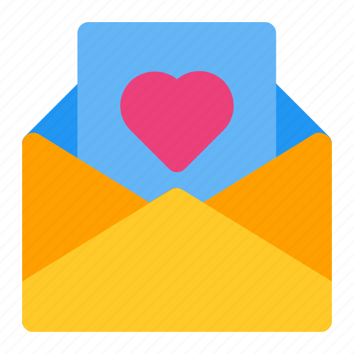 Email, envelope, heart, letter, love, open, romance icon - Download on Iconfinder