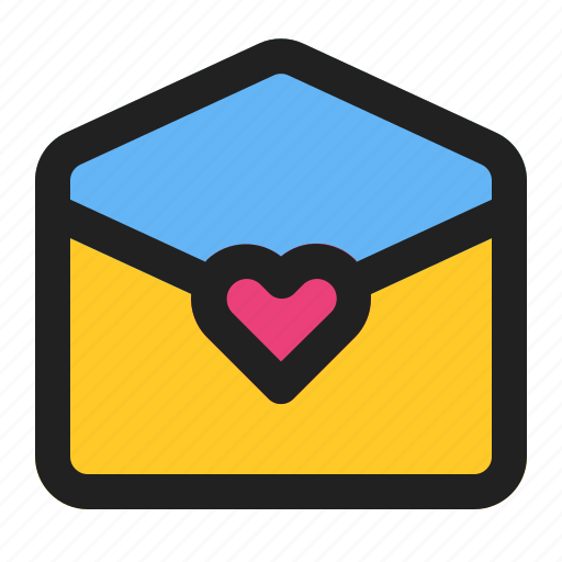 Email, heart, letter, love, mail, open, romance icon - Download on Iconfinder