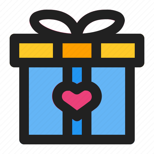 Gift, heart, love, present, romance, valentine, wedding icon - Download on Iconfinder