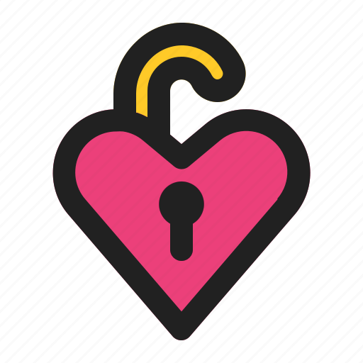 Heart, love, open, romance, unlock, valentine, wedding icon - Download on Iconfinder