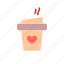 coffee, color, cup, heart, love, romance, valentine 