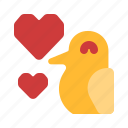 bird, love, valentine, romance