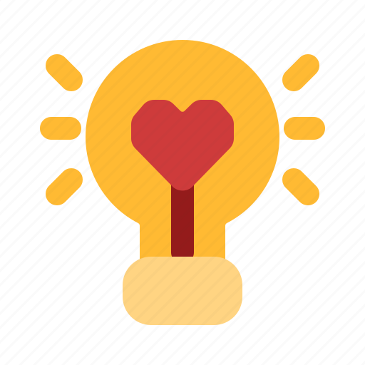 Bulb, love, valentine, romance, light icon - Download on Iconfinder