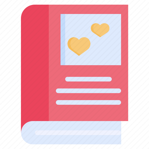 Book, read, love, heart, romance icon - Download on Iconfinder