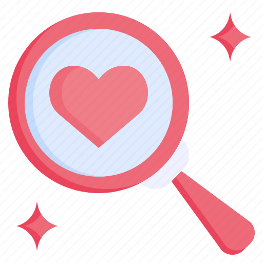 Search, magnifier, love, heart, and, romance icon - Download on Iconfinder