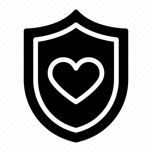 Heart, love, protection, romance, shield icon - Download on Iconfinder