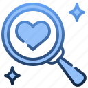 search, magnifier, love, heart, and, romance