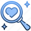search, magnifier, love, heart, and, romance 