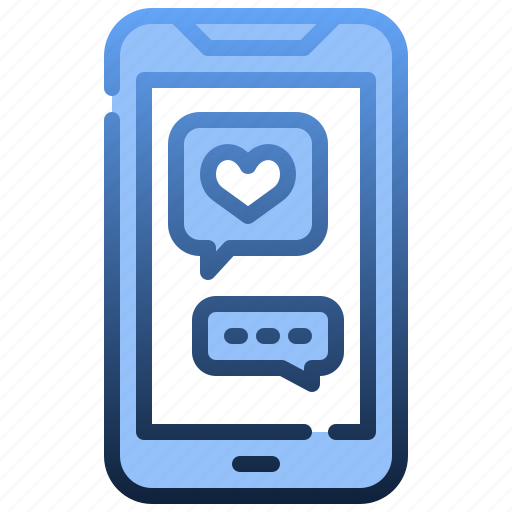 Smartphone, love, heart, and, romance, messages icon - Download on Iconfinder