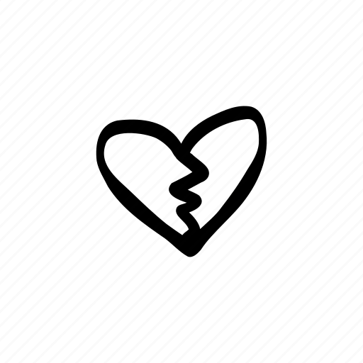 Broken heart, heart, broken, sad, emotion, feelings icon - Download on Iconfinder