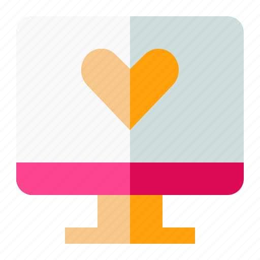Computer, heart, love, pc, romance icon - Download on Iconfinder