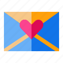 envelope, heart, love, mail, message