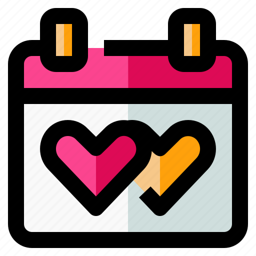 Calendar, date, heart, love, schedule icon - Download on Iconfinder