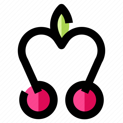 Cherries, cherry, fruit, heart, love icon - Download on Iconfinder