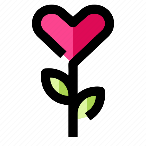 Blossom, flower, heart, love, plant icon - Download on Iconfinder