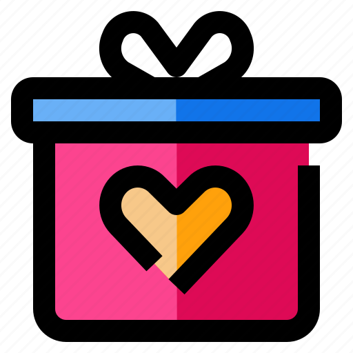 Gift box, heart, love, present, valentine icon - Download on Iconfinder