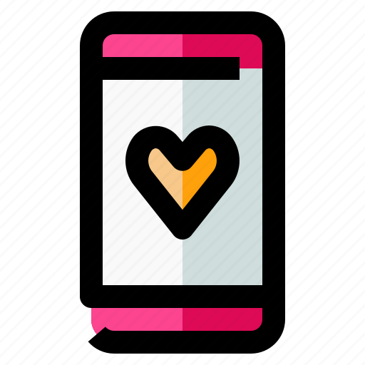 Cell, heart, love, mobile, smartphone icon - Download on Iconfinder