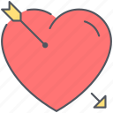 arrow, heart, in love, love, relationship, romance, valentines