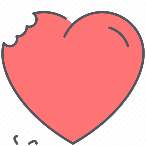 Bite, heart, divorse, love, relationship, romance, valentines icon - Download on Iconfinder