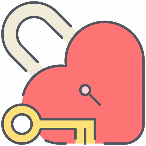 Heart, key, love, romance, romantic, unlock, valentines icon - Download on Iconfinder