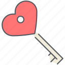 key, love, heart, romance, unlock, valentines