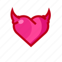 devil, evil, heart, love, valentine