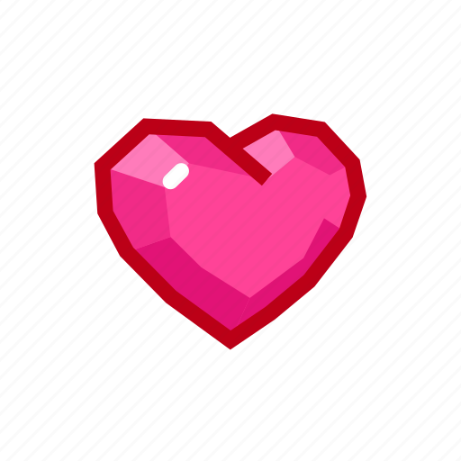 Heart, love, stone, valentine, diamond, gem icon - Download on Iconfinder