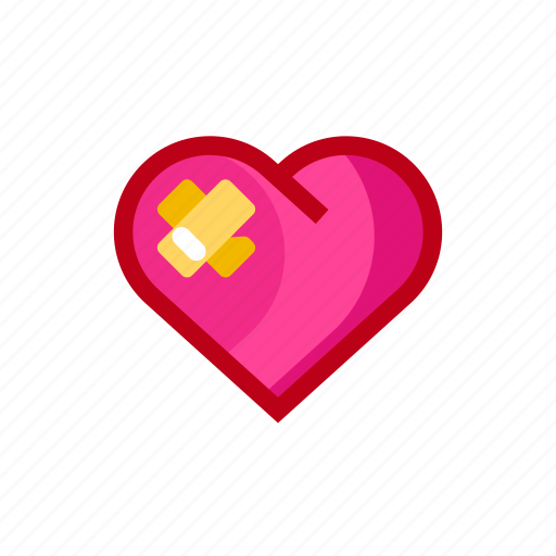 Breakup heart flat icon Royalty Free Vector Image
