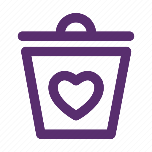 Bin, delete heart, garbage, heart, recycle, trash, valentine icon - Download on Iconfinder