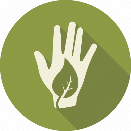 Green, hand, leaf, leaves, love, nature, open icon - Download on Iconfinder