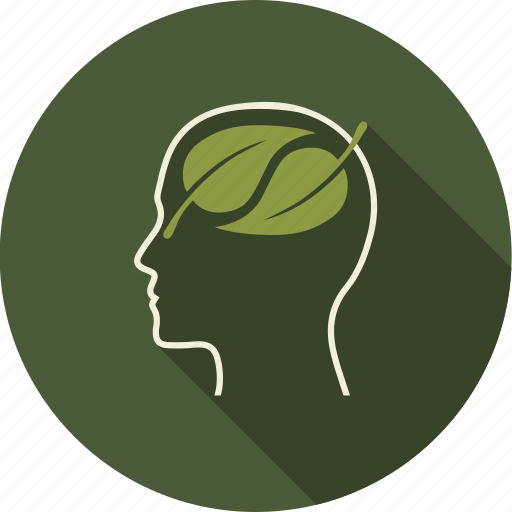 Brain, green, leaf, leaves, nature, person, think icon - Download on Iconfinder
