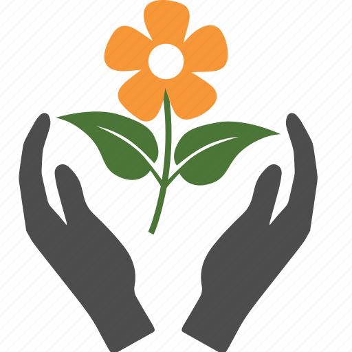 Flower, green, hand, leaf, leaves, love, nature icon - Download on Iconfinder