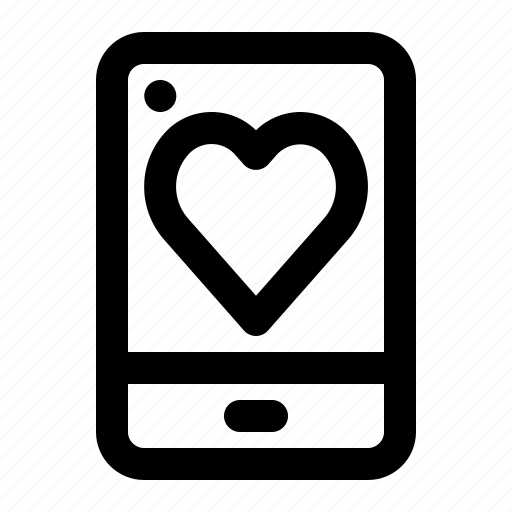 Phone love, heart, love, romantic, wedding, marriage, engagement icon - Download on Iconfinder