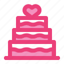 cake, heart, love, party, romance, sweet, wedding