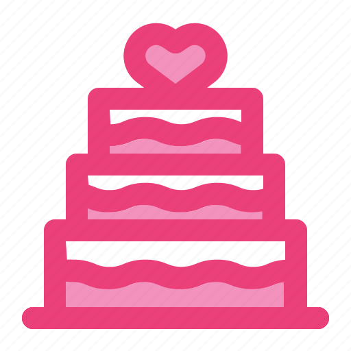 Cake, heart, love, party, romance, sweet, wedding icon - Download on Iconfinder