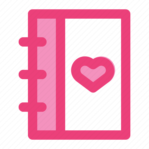 Book, favorite, heart, love, phone, romance, valentine icon - Download on Iconfinder