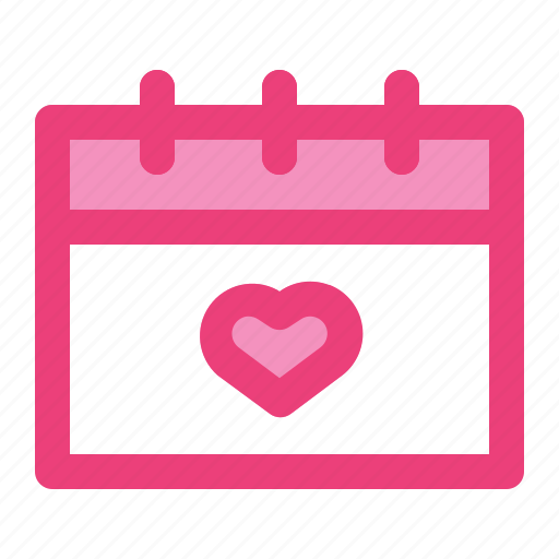 Calendar, date, heart, love, romance, valentine, wedding icon - Download on Iconfinder