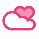 cloud, heart, love, marriage, romance, valentine, weather