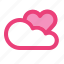 cloud, heart, love, marriage, romance, valentine, weather 
