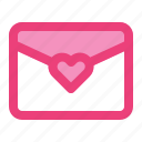 email, envelope, heart, love, mail, romance, valentine