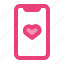 call, heart, love, phone, romance, smartphone, valentine 