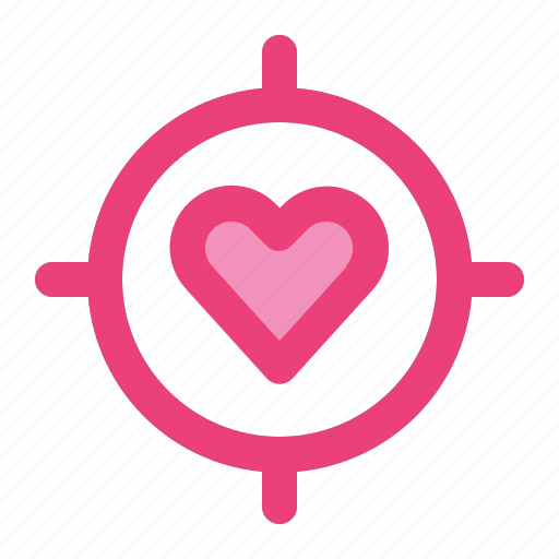 Focus, heart, love, romance, shoot, target, valentine icon - Download on Iconfinder