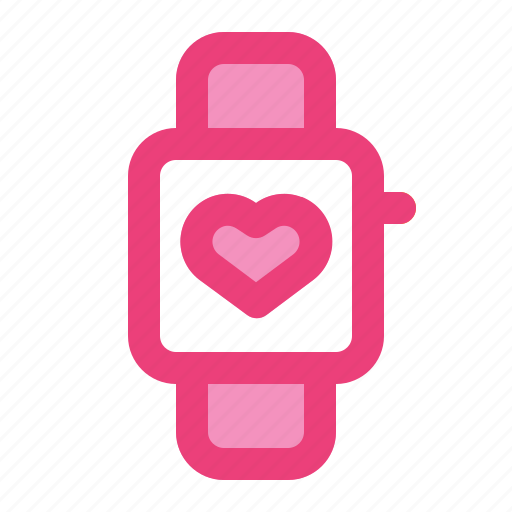 Heart, love, romance, time, valentine, wedding, wristwatch icon - Download on Iconfinder