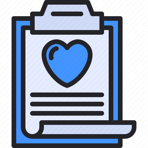 Clipboard, love, romance, heart, checklist icon - Download on Iconfinder