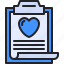 clipboard, love, romance, heart, checklist 