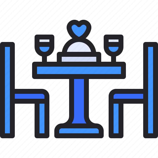 Love, dinner, romance, table, date icon - Download on Iconfinder