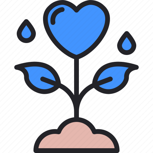 Love, plant, flower, heart, romance icon - Download on Iconfinder